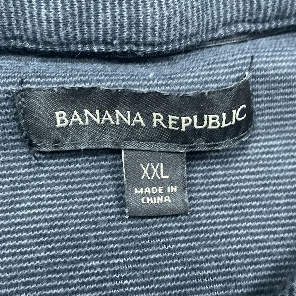 Banana Republic XX-Large Navy Blue Cotton Polo Shirt Casual Fit a1609